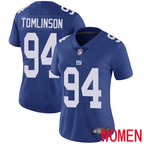Women New York Giants 94 Dalvin Tomlinson Royal Blue Team Color Vapor Untouchable Limited Player Football NFL Jersey